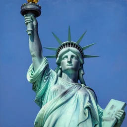 oil painting of statue of liberty in futuristic cyberpunk style, magali villeneuve, trending on artstation, thomas kinkade and james gurney