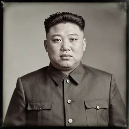 A daguerreotype photograph of Kim Jong Un.