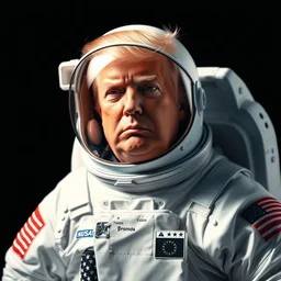 donald trump as an astronaut