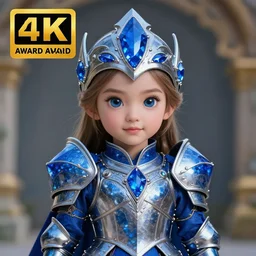 photo of a cute warrior queen wearing sapphire encrusted armour, highly detailed, 4 k, hdr, smooth, sharp focus, high resolution, award - winning photo
