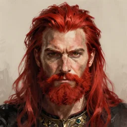 Magnus the Red, closeup portrait art by Donato Giancola and James Gurney, digital art, trending on artstation