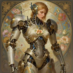 portrait of cristin milioti, robot steampunk, floral! horizon zero dawn machine, intricate, elegant, highly detailed, ray tracing, digital painting, artstation, concept art, smooth, sharp focus, illustration, art by artgerm and greg rutkowski and alphonse mucha, 8 k
