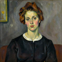 portrait of adele in the style of tamara de lempicka