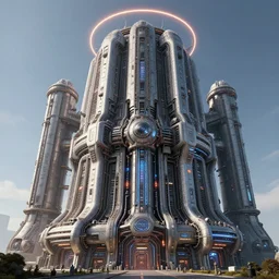 3 d sculpt of bulbous architecture massive pipeline with layered complex cyberpunk'scifi digital movie camera'' maschinen krieger'' power station'complex industrial military building facade, halo, star wars, ilm, star citizen halo, mass effect, high tech industrial, artstation unreal