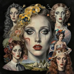 hell, surrealist collage art
