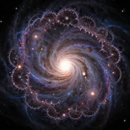 fractals formed from galaxies, high detail