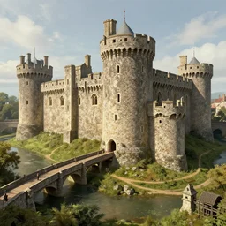 old english castle moat drawbridge, fantasy, highly detailed, art by greg rutkowski