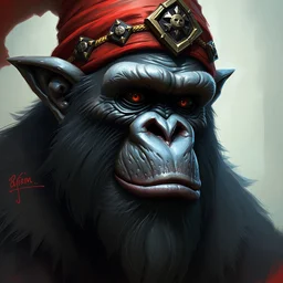 a detailed portrait of a gorilla wizard by justin gerard and greg rutkowski, digital art, realistic painting, dnd, dungeons & dragons, character design, trending on artstation