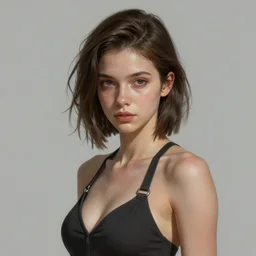 portrait of a young woman by greg rutkowski, lily, she is about 2 0 years old, thousand yard stare, revealing outfit intimate, highly detailed portrait, scifi, digital painting, artstation, concept art, photos from 1 0 meters smooth, sharp foccus ilustration, artstation hq.
