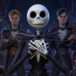 Portrait of Jack Skellington, fantasy, extremely detailed, digital painting, artstation, concept art, smooth, sharp focus, illustration, stunning lighting, night, art by artgerm and greg rutkowski and alphonse mucha and simon stalenhag, realistic character concept, dark atmosphere, gritty atmosphere, golden ratio, cinematic lighting, hyperdetailed, high resolution, insanely detailed and intricate, artstation, Marc Simonetti, Greg Rutkowski, 8k