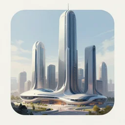 A professional digital painting of a far-future streamline moderne city, rounded corners, by Alena Aenami, trending on Artstation