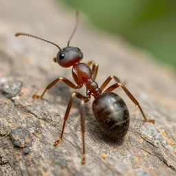 an ant with a bulb as its abdomen