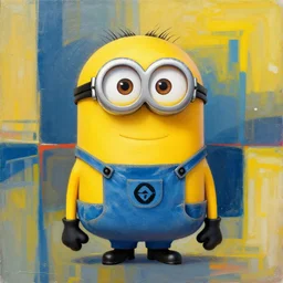 minion extremely abstract surrealist art, contemporary abstract art