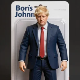 boris johnson action figure, figurine, product photo, realistic