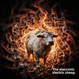 a fractal flame created by the electric sheep.