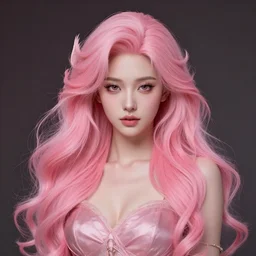 perfectly - centered - portrait - photograph of a pink haired goddess, the perfect human female specimen, intricate, elegant, super highly detailed, professional digital painting, artstation, concept art, smooth, sharp focus, no blur, no dof, extreme illustration, unreal engine 5, 8 k, art by artgerm and greg rutkowski and alphonse mucha loish and wlop