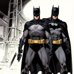 the sandman meets batman, by Dave McKean