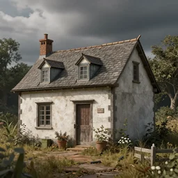old cottage, octane render, 3 d, 4 k, photo - realistic, atmospheric, cinematic, cinema 4 d, artstation