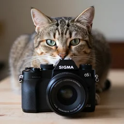 photograph of a cat taken on a sigma 7 5 mm camera