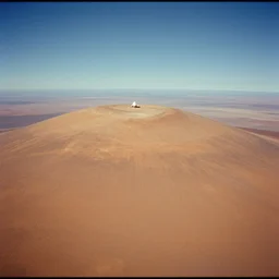 Film still of a panoramic shot of Mars, from the top of Olympus Mons, establishing shot, Cinestill colour cinematography, anamorphic