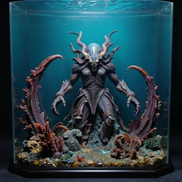 cthulhu rises from the depths of the ocean, resin, diorama