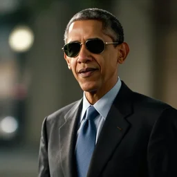 barrack obama as cj with sunglasses in san andreas, movie still, cinematic lighting, ray tracing, octane render, long lens, shallow depth of field, bokeh, anamorphic lens flare, 8 k, hyper detailed, 3 5 mm film grain