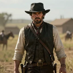Film still of Henry Cavill, from Red Dead Redemption (2018 video game)