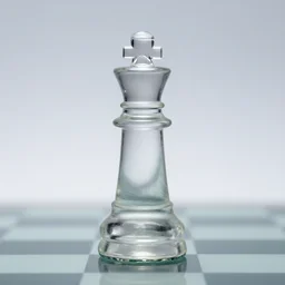 a chess pawn made of glass, photo, studio lighting, high quality, 4 k,