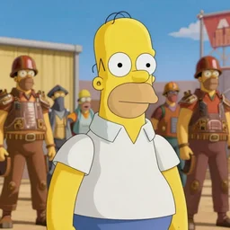 A film Still of Homer Simpson in Mad Max Fury Road (2014)