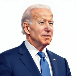 franklin booth illustration of joe biden, wide angle shot