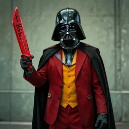 the joker dressed as darth vader