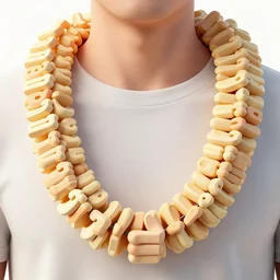 a garland around his neck made of 1 0 0 0 s of thumbs, high detailed, octane render