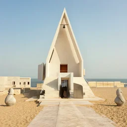 a beach in the style of baroque