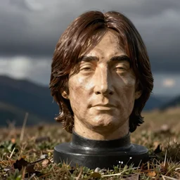 john lennon bobble head depth of field render