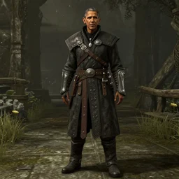 barak obama in skyrim game, game screenshot, high resolution, skyrim engine