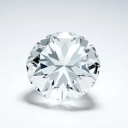 studio photograph of raw uncut white diamond refracting light, macro photography, f 4