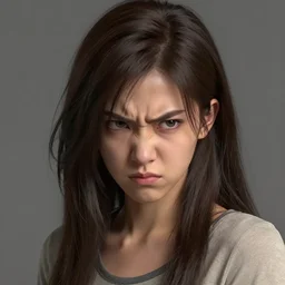 an angry girl, digital art, highly - detailed, artstation cgsociety masterpiece