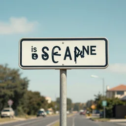 there is no escape, street sign, photograph