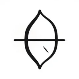 ui art icon of a bow and arrow, clean cel shaded vector art by lois van baarle