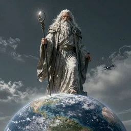 an elder god looming over a planet