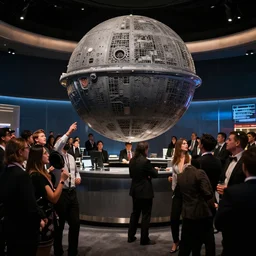 photos of the Death Star office party