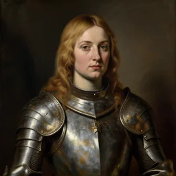 saoirse ronan, blonde hair, wearing bronze medieval armour, portrait, oil painting by titian, hard focus