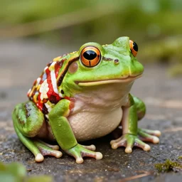 a patriotic italian frog