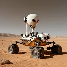 amazing photo of nasa's mars rover and alien