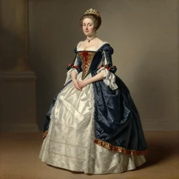 a high quality and detailed 1840s painting of a German princess