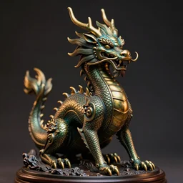 80mm, resin detailed model figure of dragon bronze