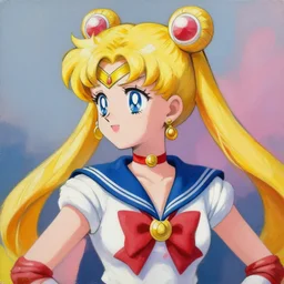 greg manchess portrait painting of sailor moon as overwatch character, medium shot, asymmetrical, profile picture, organic painting, sunny day, matte painting, bold shapes, hard edges, street art, trending on artstation, by huang guangjian and gil elvgren and sachin teng