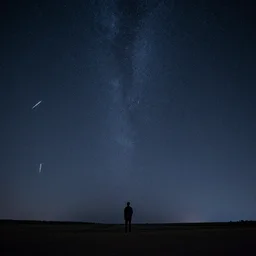 long exposure shot of a meteor shower by babak amin