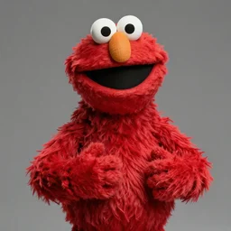 elmo except he's a character off of the hbo show the wire photo realistic lifelike hyperrealism junkie crackhead drug addict