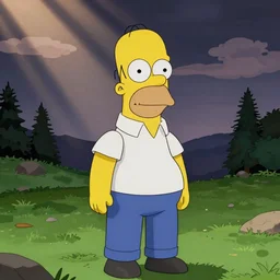 cinematic film still of Homer Simpson in The Shining